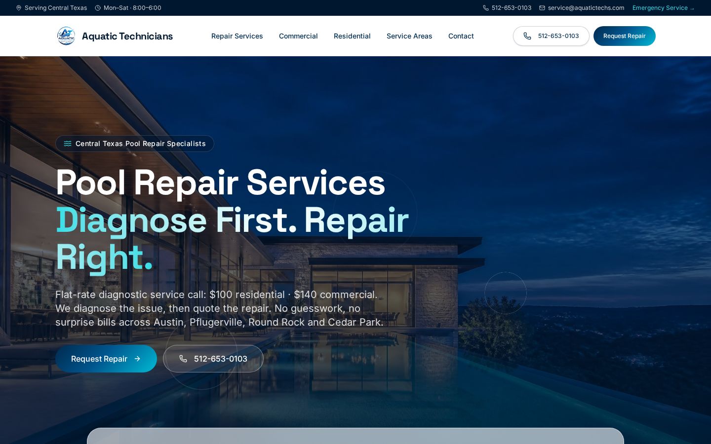 Screenshot of aquatictechsllc.com