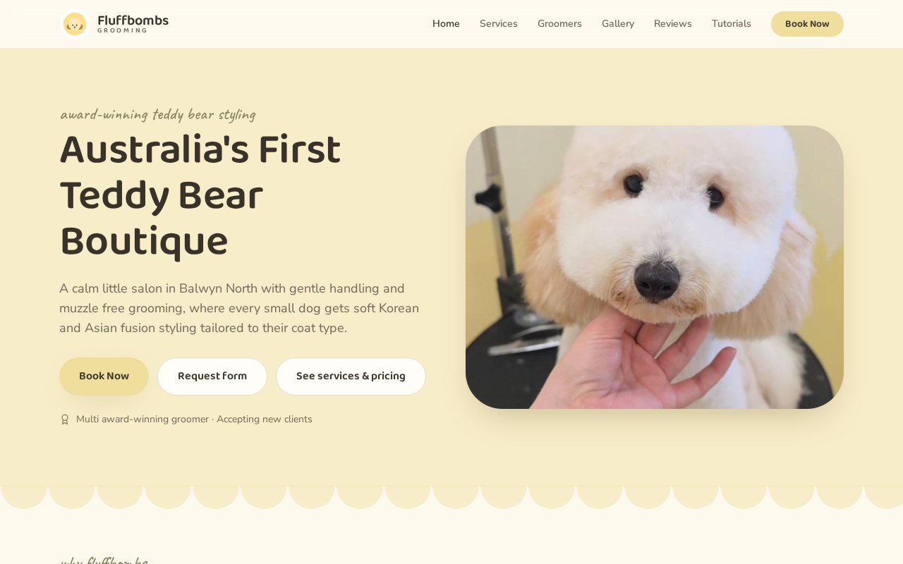 Screenshot of fluffbombs.com