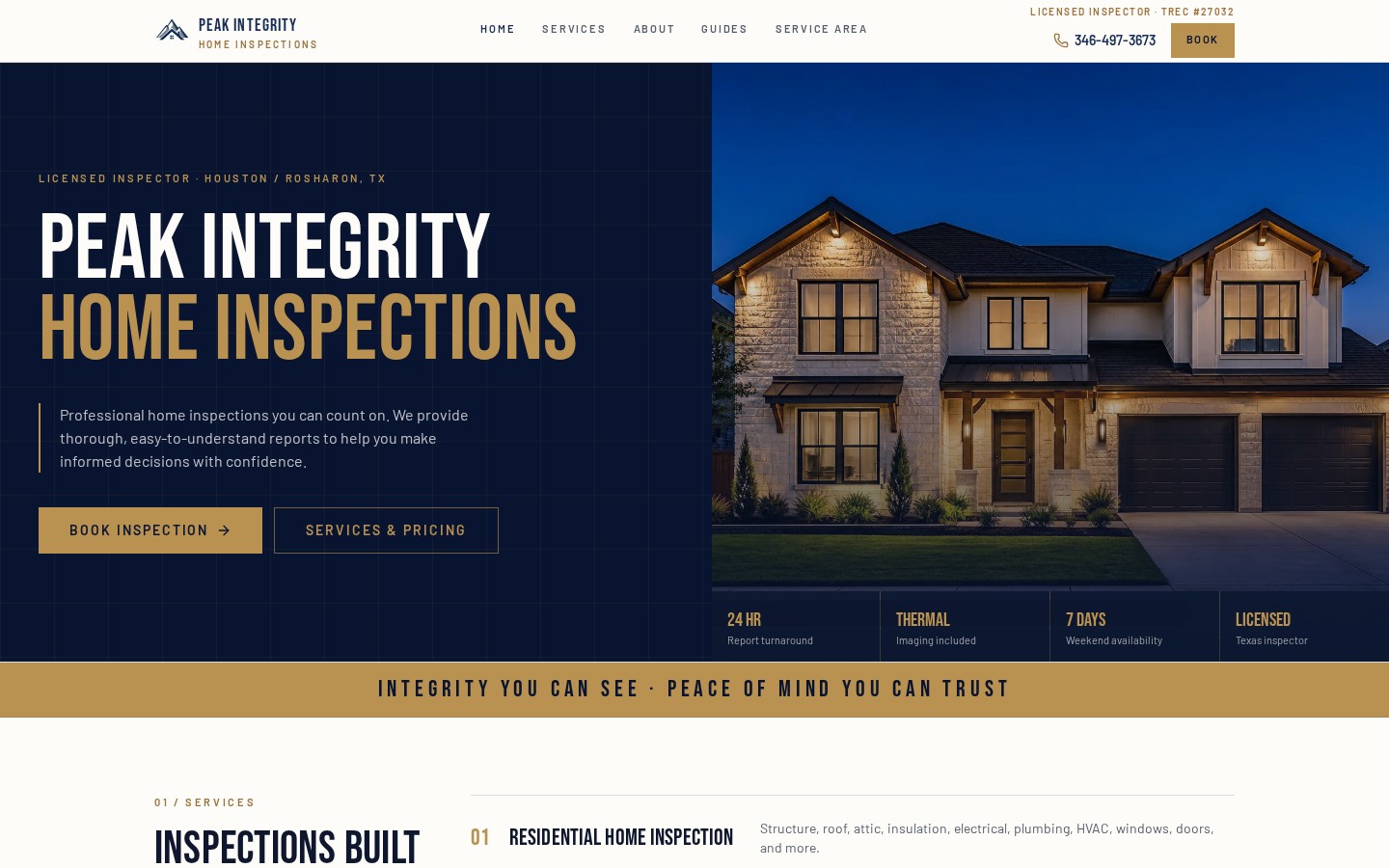 Screenshot of peakintegrity-hi.com